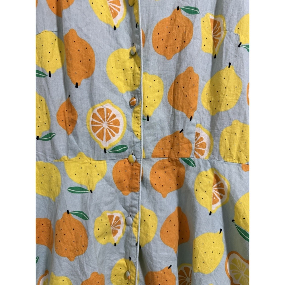 Teeberry & Weave Novelty Fruit Eclectic Art Flare Retro Dress Women's Size Small - Picture 10 of 13